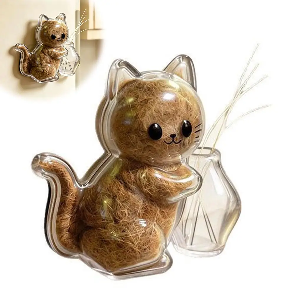 Cat Hair Memorial Storage Refrigerator Magnet Cat Fur Container Pets Keepsake Capsule Whiskers Fur Collector Fridge Magnet