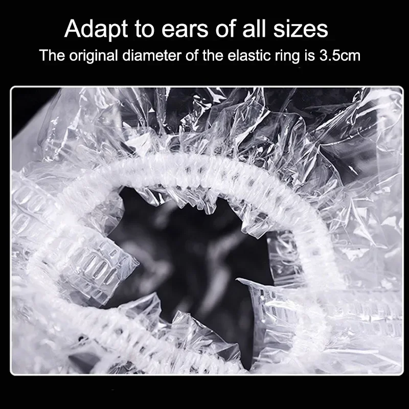 100PCS Disposable Hair Earmuff Dye Shields for Protection