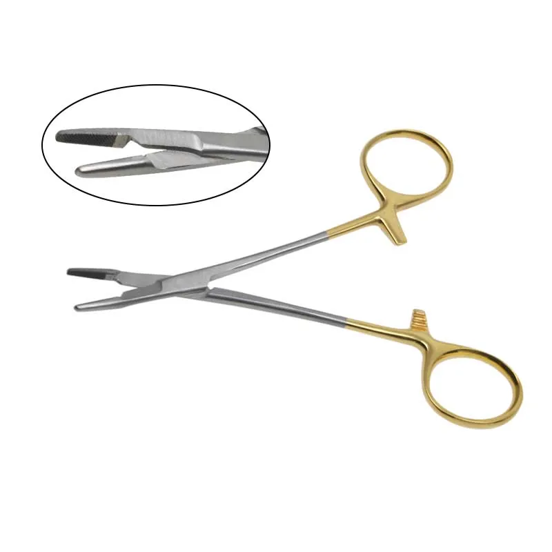 

Stainless Steel Needle Holder Insert with Scissors Needle Holder for Plastic Surgery Double Eyelid Tool Ophthalmic Instrument