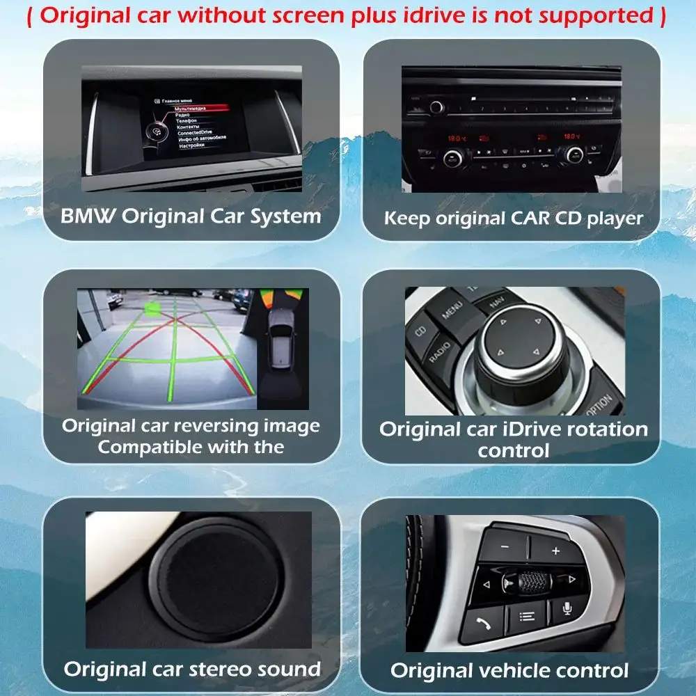 Car Multimedia Video Radio Player FOR BMW X1 F48 2016 2017 2018 2019 2020 2021 2022 GPS Navigation Carplay NBT EVO System WIFI
