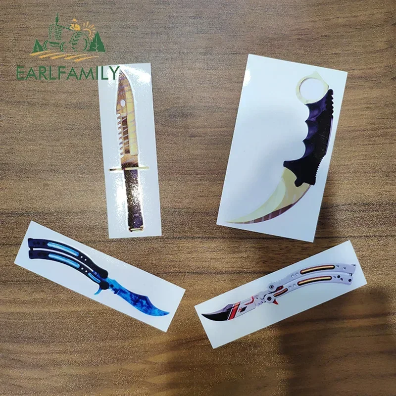EARLFAMILY Car Decal for CS GO Karambit Knife Auto Car Stickers Laptop Suitable for Any Flat and Smooth Clean Surface Decor