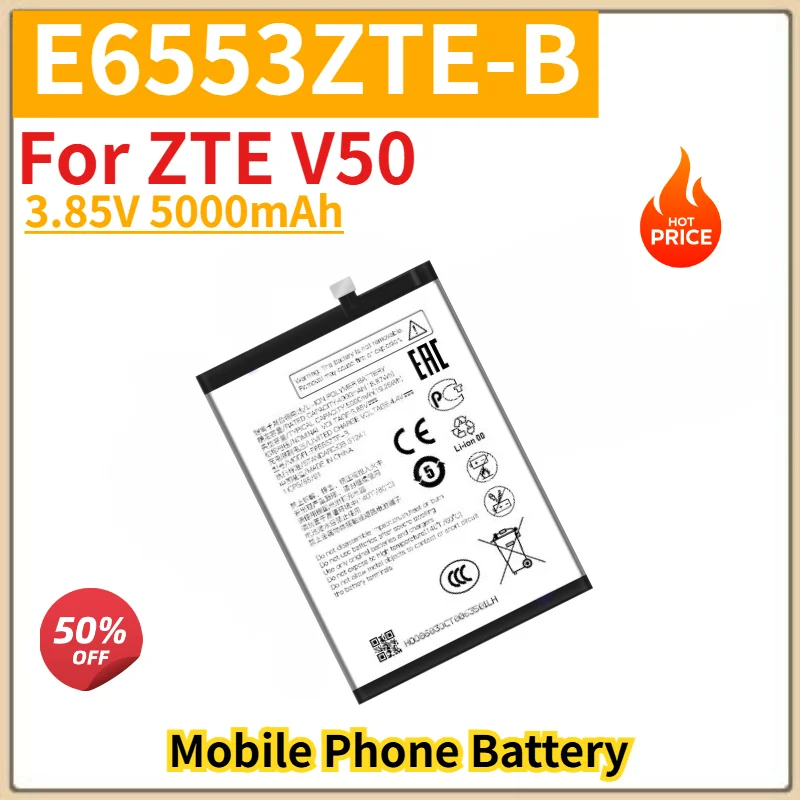 E6553ZTE-B Battery 3.85V 5000mAh for ZTE V50 Mobile Phone High Quality Replacement Battery