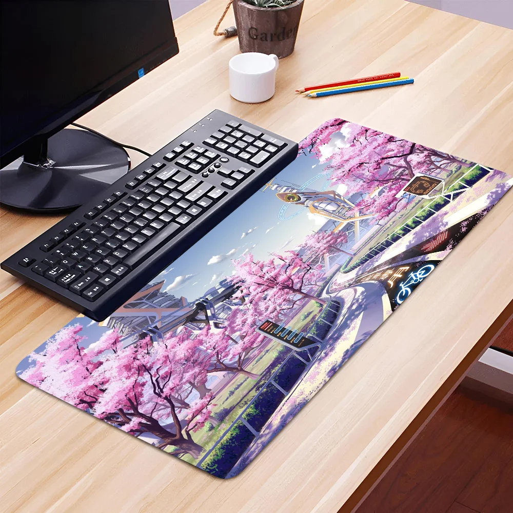 Flowers And Cherry Blossoms Non-slip Mouse Pad Suitable For Office Computers Laptops E-sports Game Desk Mats XXL Keyboard