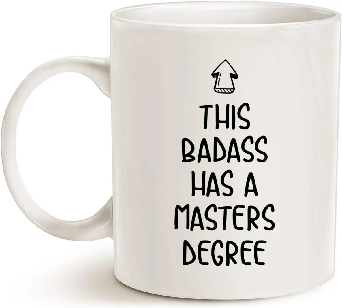 MAUAG Funny Graduation Coffee Mug Gift, This Badass Has a Masters Degree Cups for Graduates School Students