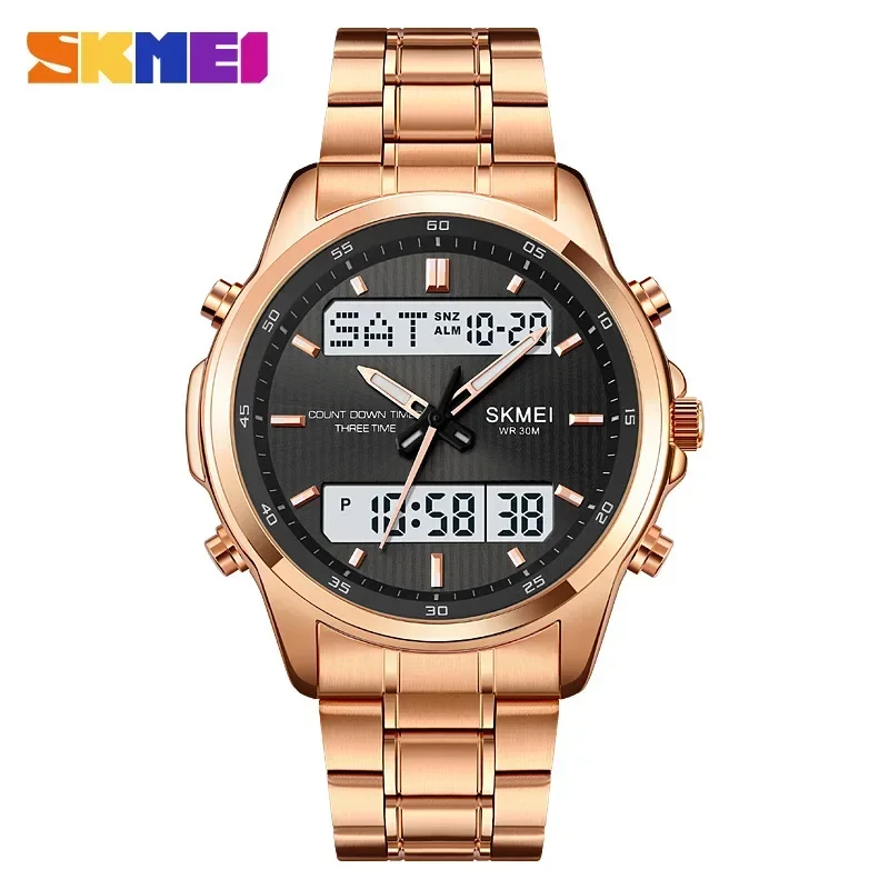 Skmei 2049 Men\'s Watch Backlit Sport Waterproof Alarm Clock 3 Time Countdown Timer Digital Watch  Fashion Watches 1816 1647 1888