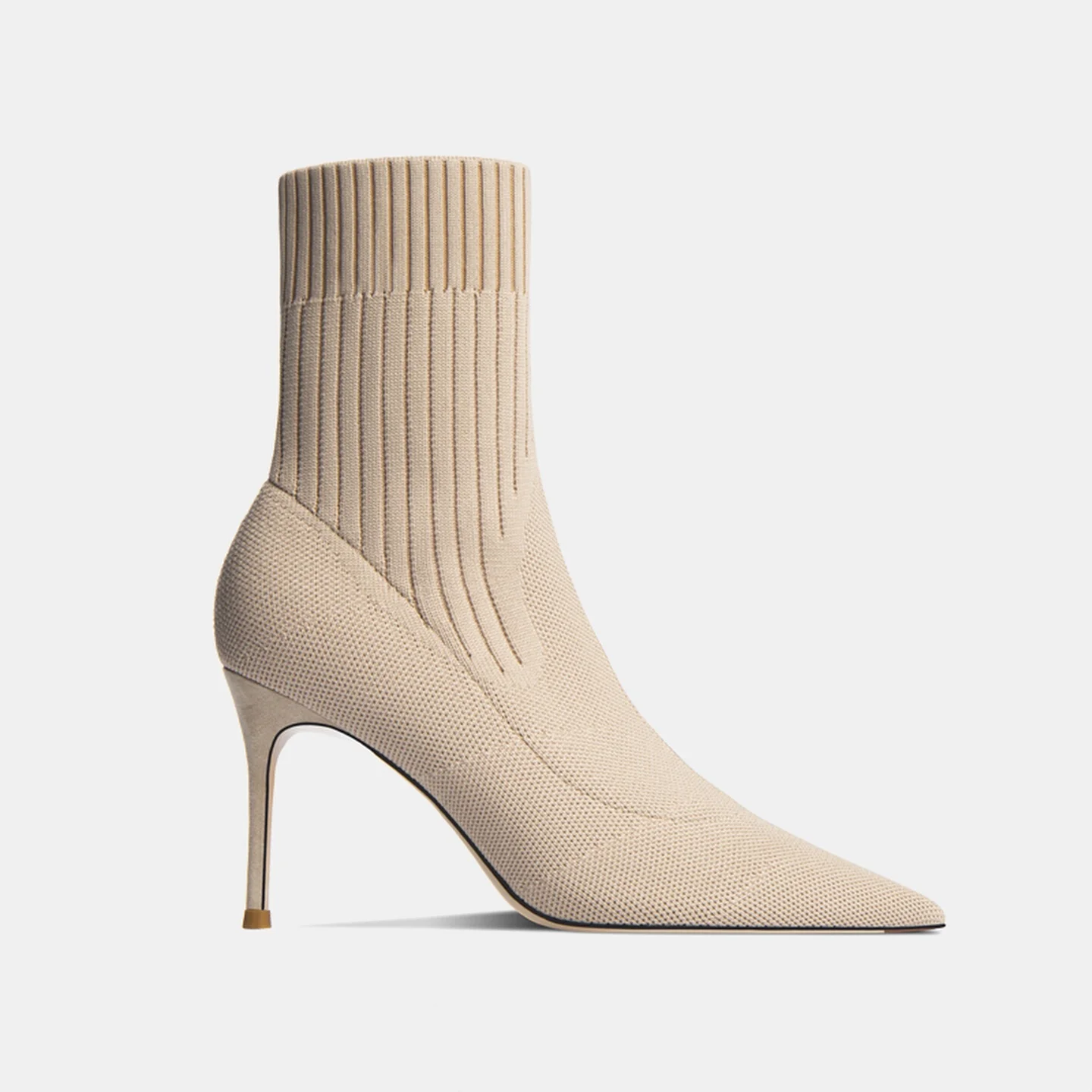 

Осень/зима 2022, новые эластичные вязаные носки, ботинки, летающие вязаные носки, женские удобные короткие сапоги на высоком каблуке на тонком каблуке