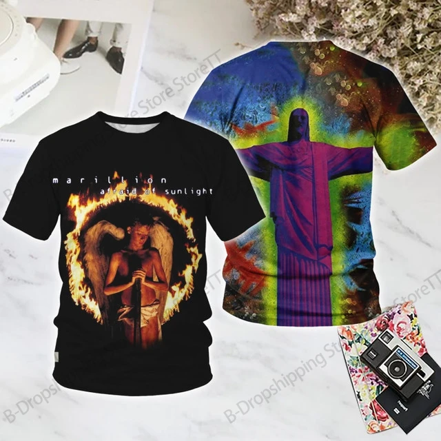 روك باند ماريليون ثلاثية الأبعاد تي شيرت مطبوع الرجال النساء موضة الهيب هوب قصيرة الأكمام بلايز تيز ملابس رجالي للرجال بلايز Y2k #2