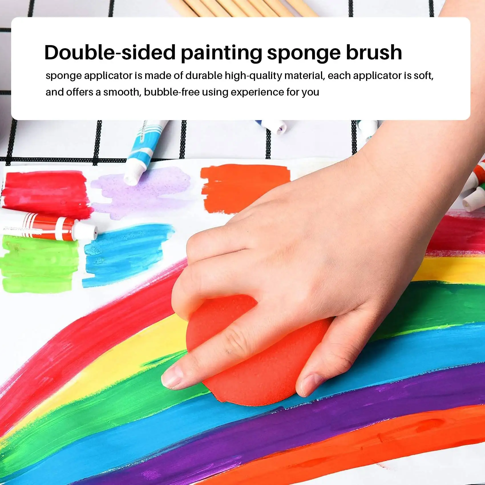 8 Pack Paint Sponge Applicator Detail Sponge Paint Round Wax Applicator Tire Shine Applicator (Red)