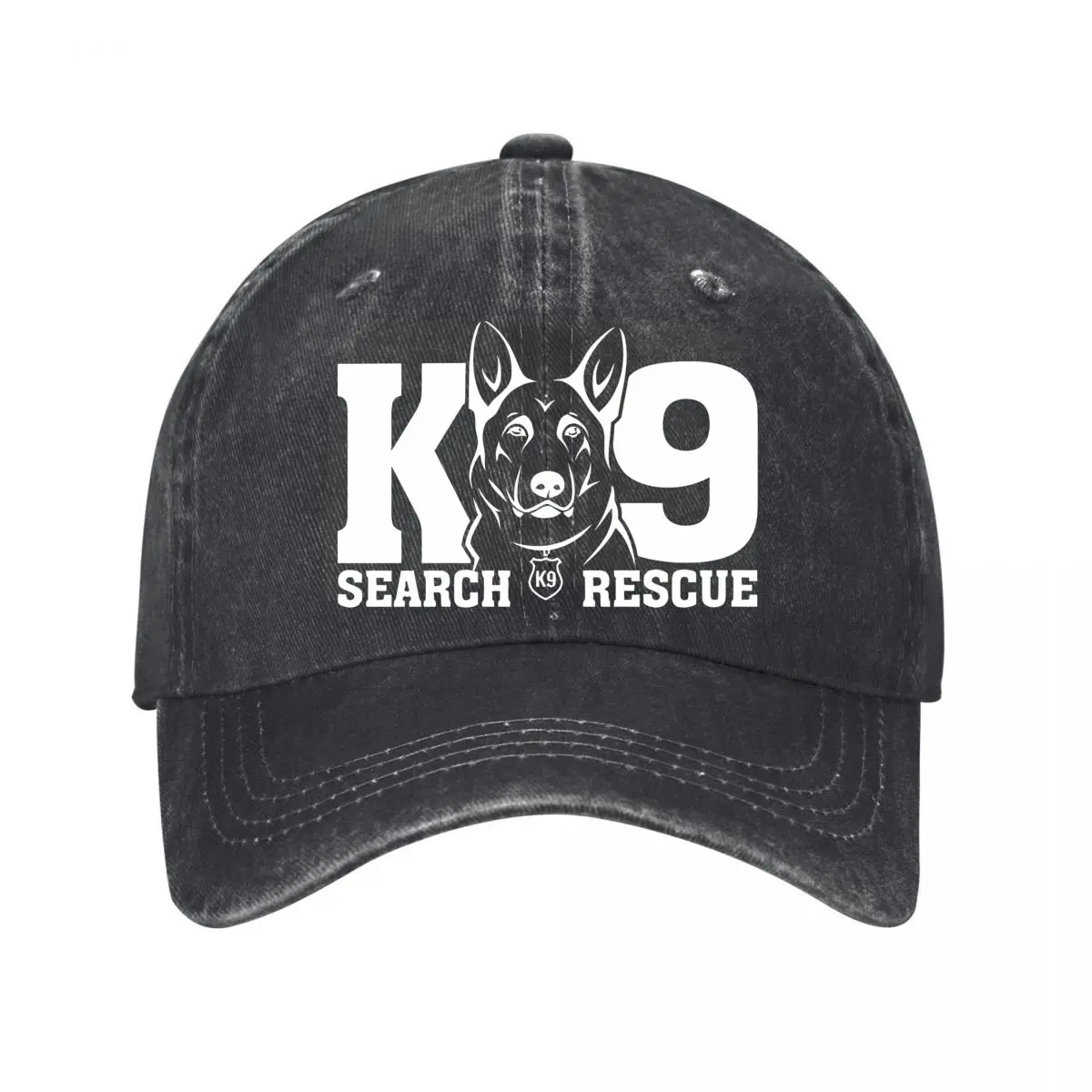 K9 Search Rescue Dog Washed Baseball Cap Hip Hop Sun Hats