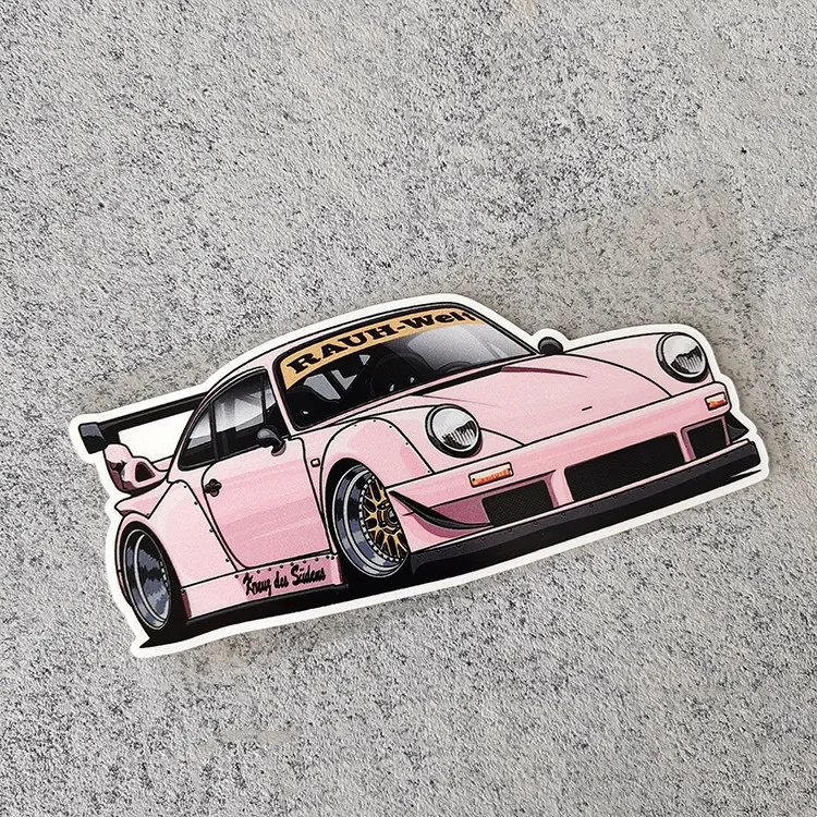 Car Styling Stickers for Pink Vehicle Rocket Bunny 86 Motor Bike Laptop Keyboard Case Decorate Decal Reflective