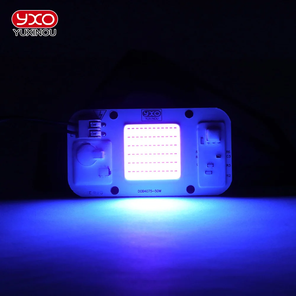 Imagem -03 - Potência uv Roxo Led Lâmpadas Ultravioletas Chips de Lâmpada Grânulos de Luz Diodo Fósforo Iluminação para Impressora Cura 220v 50w 395nm Alta