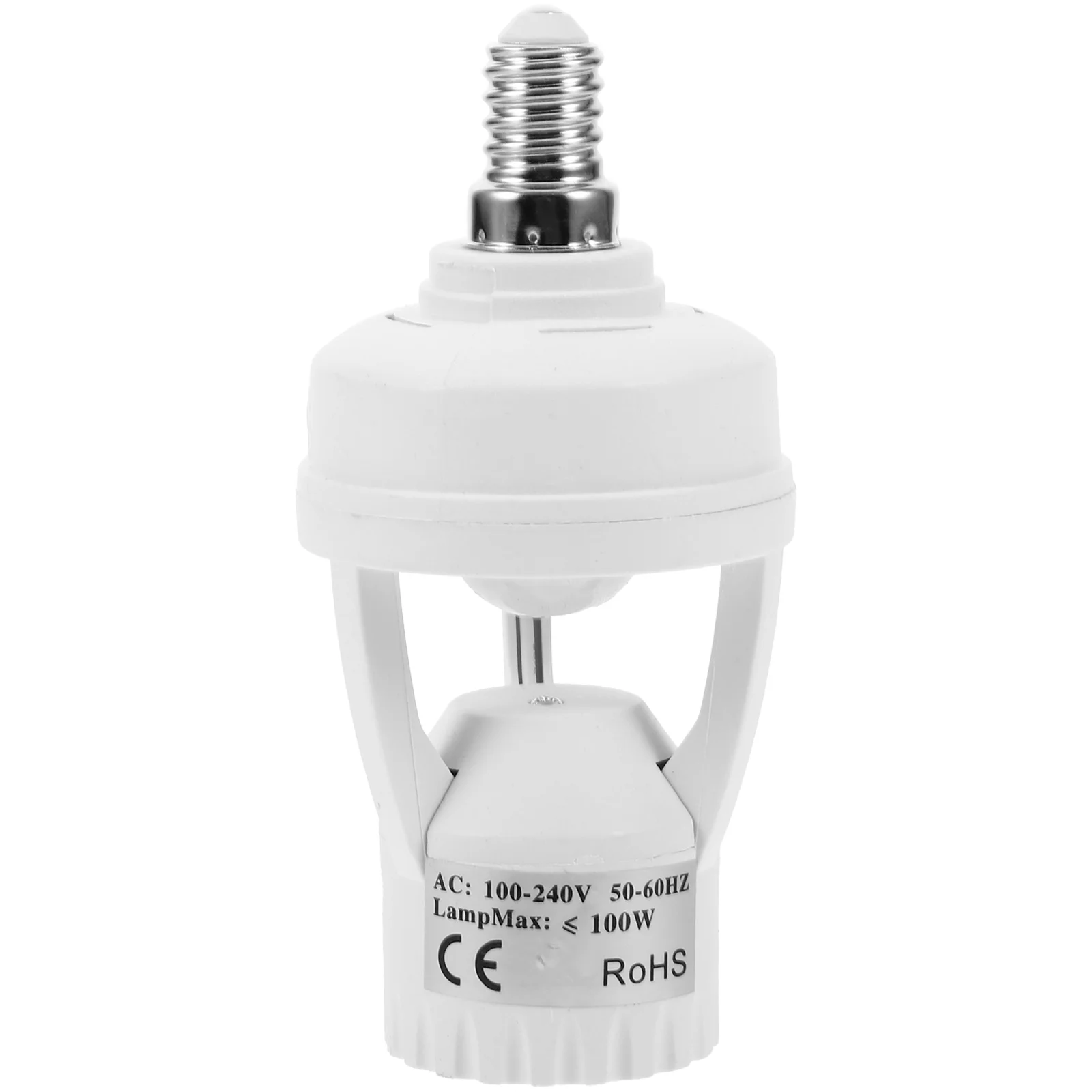 E14 Induction Lamp Holder LED Light Bulb Converter E27 Screw Adapter to Motion Sensor Socket