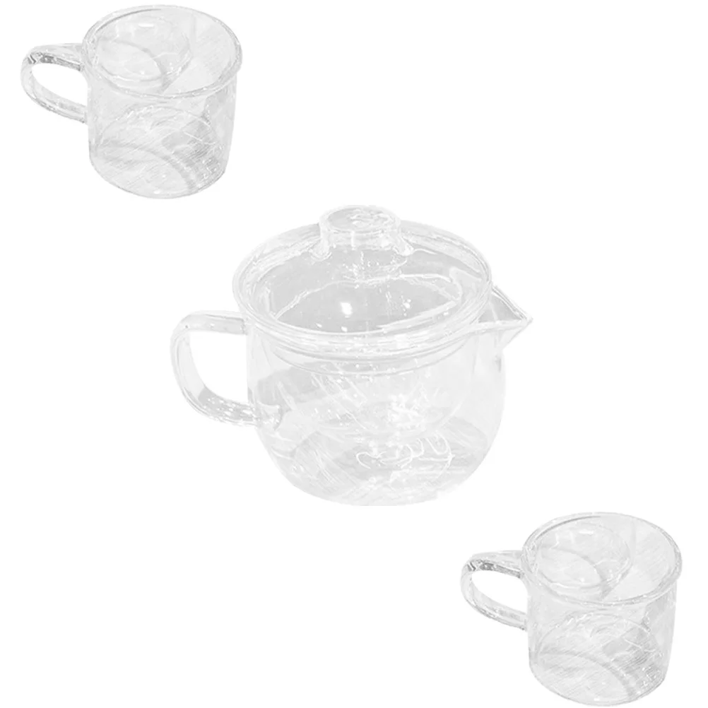 

1Set Small Glass Flower Tea Teapot Transparent Infuser Kettle Removable Strainer Ideal for Loose Leaf Tea