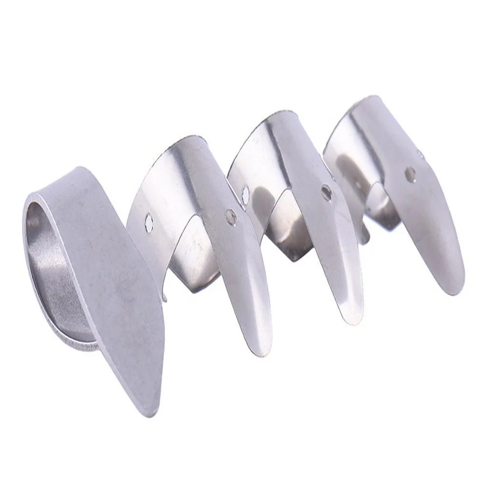 

8Pcs Metal Finger Picks Stainless Steel Guitar Thumb Index Picks Ergonomic Design for Electric Bass Ukulele Instruments