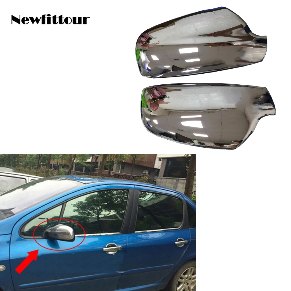 Car Rearview Mirror Covers Wing Mirror Cover For Peugeot 307 CC SW 2004 - 2012 Accessories