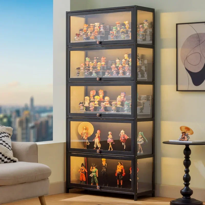 Figure Storage Box Living Room Floor-to-ceiling Lego Blind Box Display Cabinet Home Storage Locker Toy Model Display Stand view 3