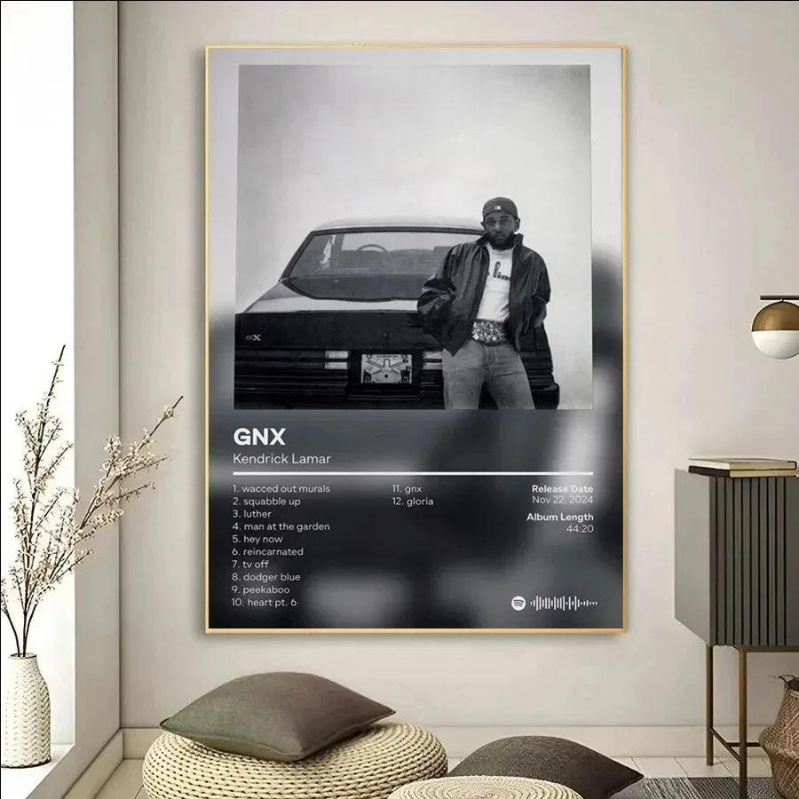 Album Cover Kendrick Lamar GNX 2025 Hip Hop Song Tracklist Poster