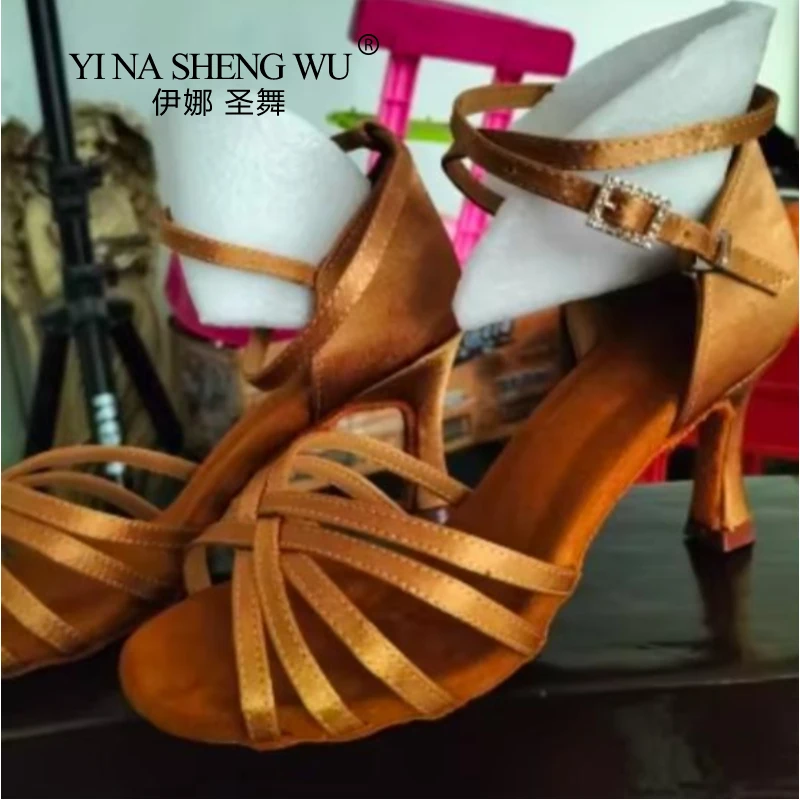 Woman Latin Dance Shoes Ladies Ballroom Professional Dancing Shoes Sneaker 5/8.5cm Suede Soft Sole Jazz Salsa Practice Shoes