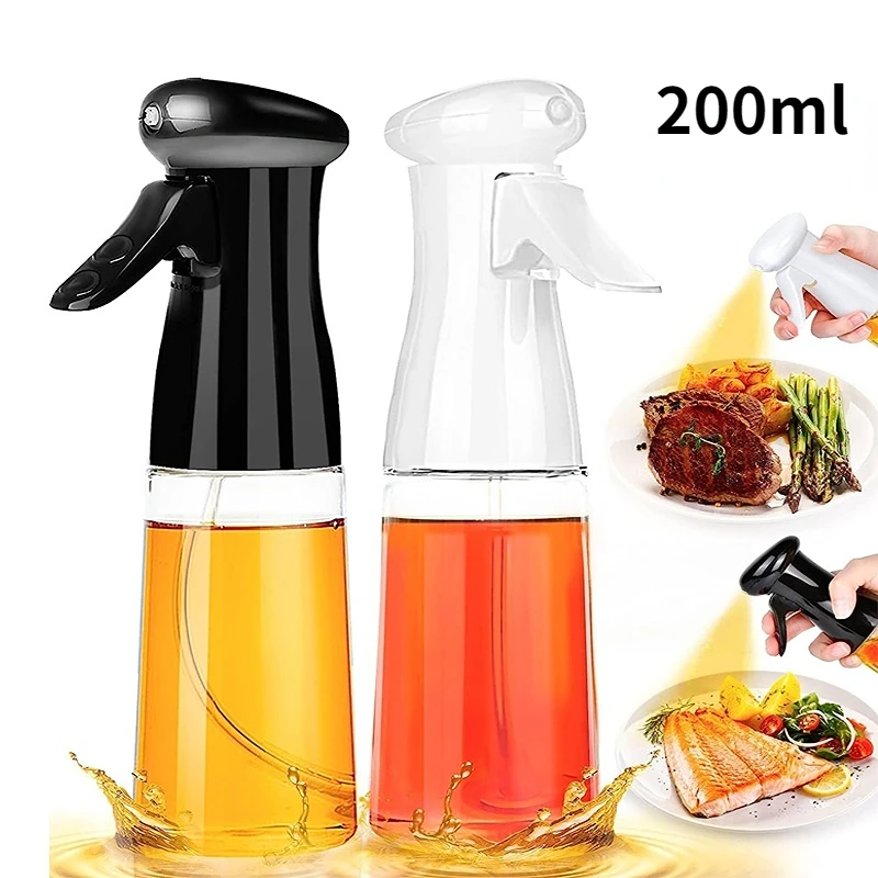 200ml Cozinha Oil Spray Garrafa Plásticos Azeite Ácido Pulverizador para churrasco Baking Oil Dispenser Nebulizer Acessórios BBQ Utensílios de cozinha