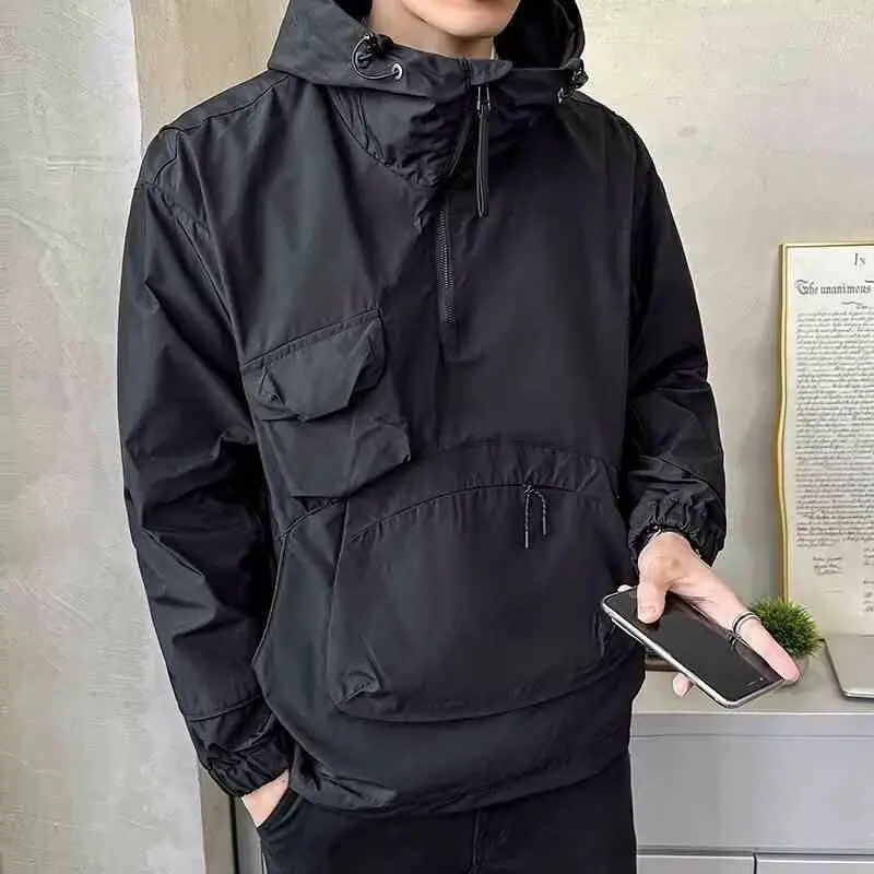 الربيع والخريف Harajuku البلوز هوديي في الهواء الطلق بلون القمم الترفيه بي شواي إدراج تبادل سترة معطف الذكور