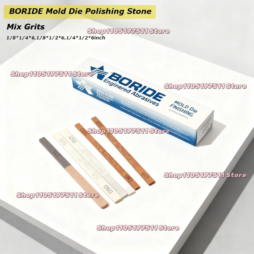 5/6pcs Mix Grits BORIDE AS-Red Mold Die Polishing Stone AO-White EDM Finshing Stone 1/8*1/4*6,1/8*1/2*6,1/4*1/2*6inch