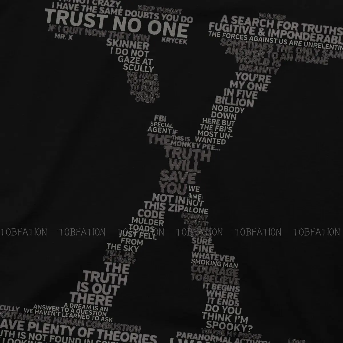 the X Files Wisdom T Shirt Grunge Men\'s Tees Summer Big size Cotton Clothing Harajuku Crewneck TShirt