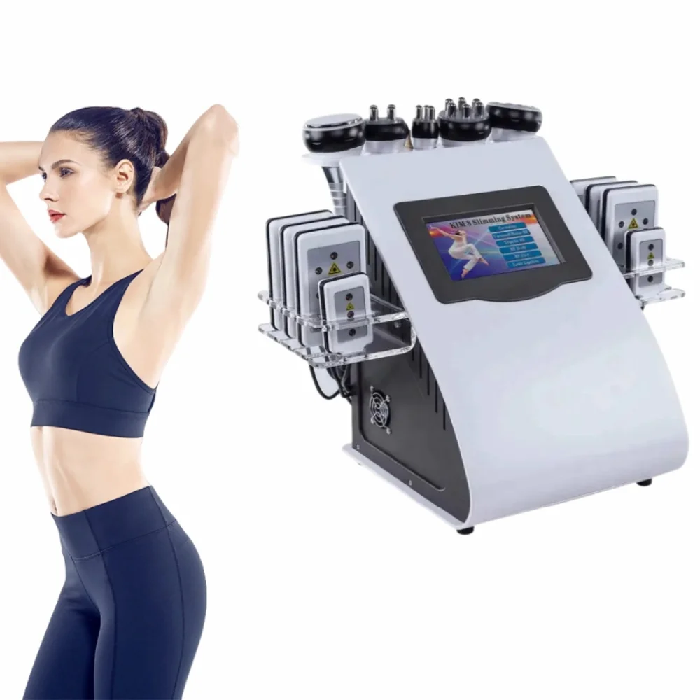 

6 in 1 Ultrasonic Cavitation Machines Medical Reacher & Grabber Laser 8 Pads Lipo Laser Slimming Machines for Beauty Spa