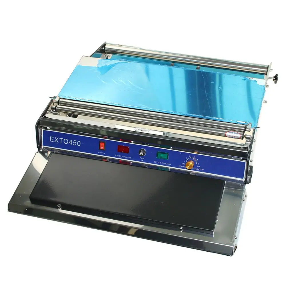 Export good quality stainless steel tray sealing machine cling film wrapping machine