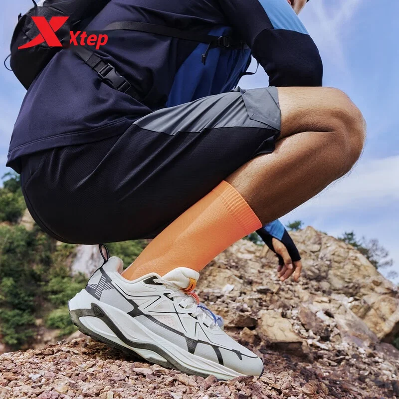 Xtep Steep Mountain Running Shoes For Men 2024 Autumn Comfortable Sports Shoes Cushion Support Breathable Sneakers 876319110007