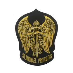 Parche bordado San Miguel para moral táctica de mochila
