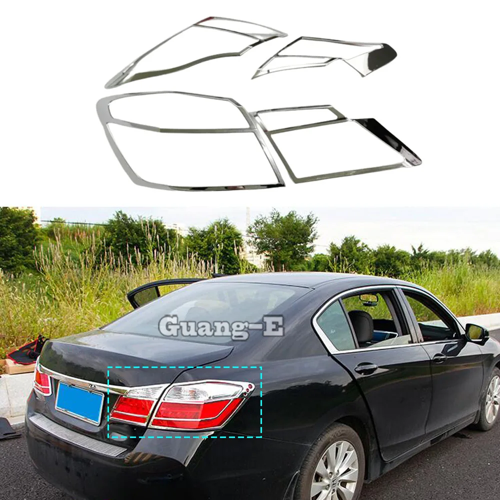 

Стайлинг автомобиля, АБС-пластик, хромированная отделка, задний фонарь, задняя рамка, крышка лампы, брови для Honda Accord Sedan, 9 2014 2015 2016 2017