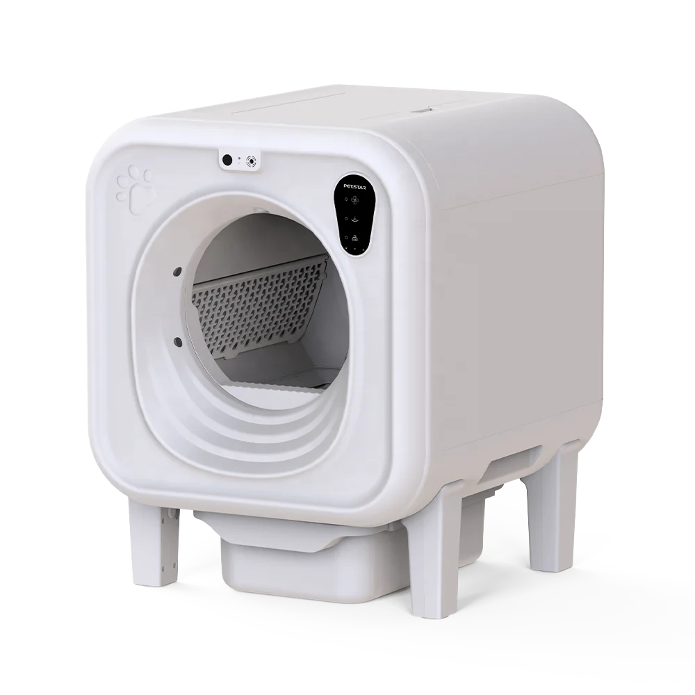Odor Proof Electric Basin Smart cat Litter Box Closed ABS Plastic Durable Grooming Sets Pet Cat Litter Box