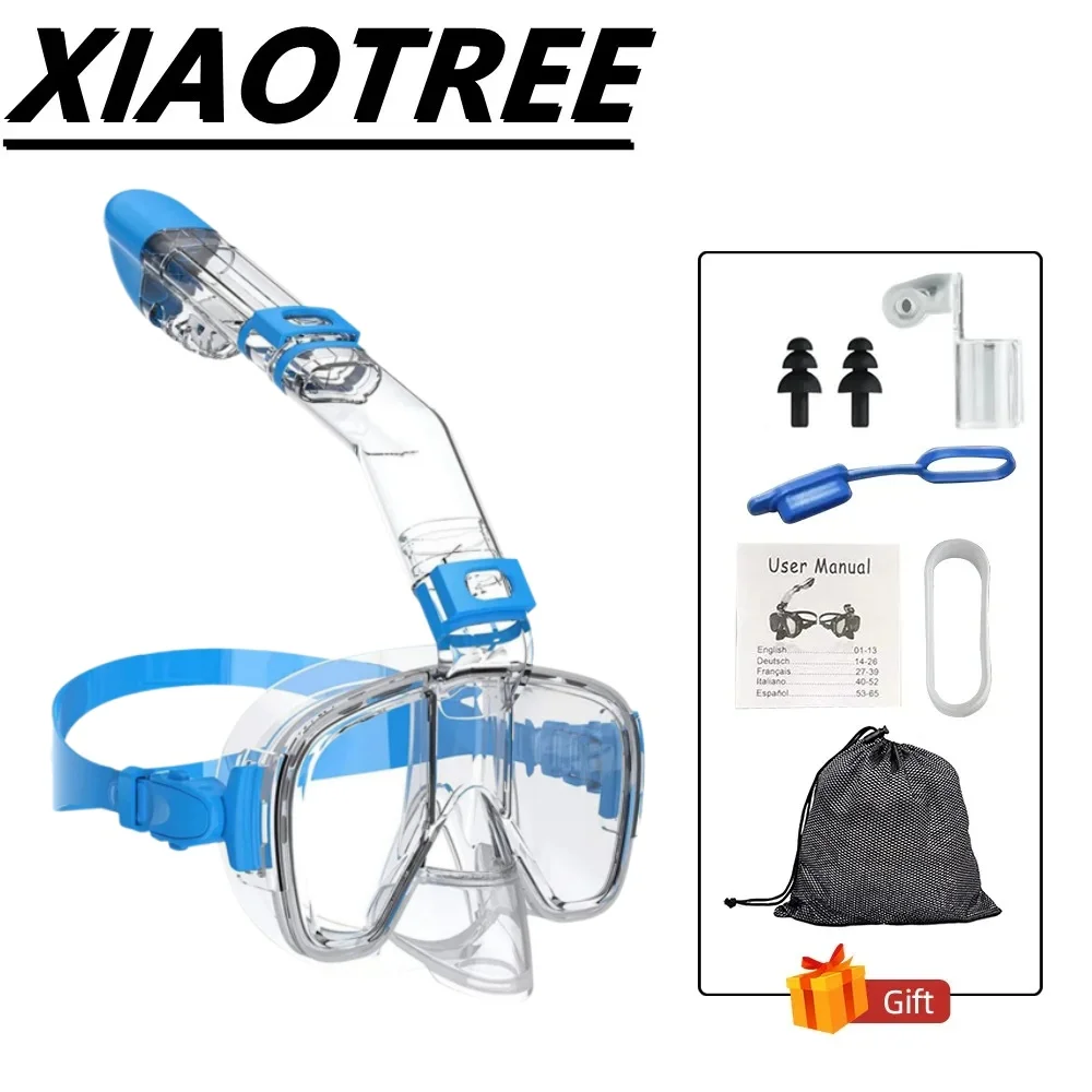 Unterwasser Schnorcheln Halbes Gesicht Gesicht Kinder Schwimmmaske Set Tauchen Atemschutzmasken Antibeschlag Sicheres Atmen für Erwachsene – Detail 18