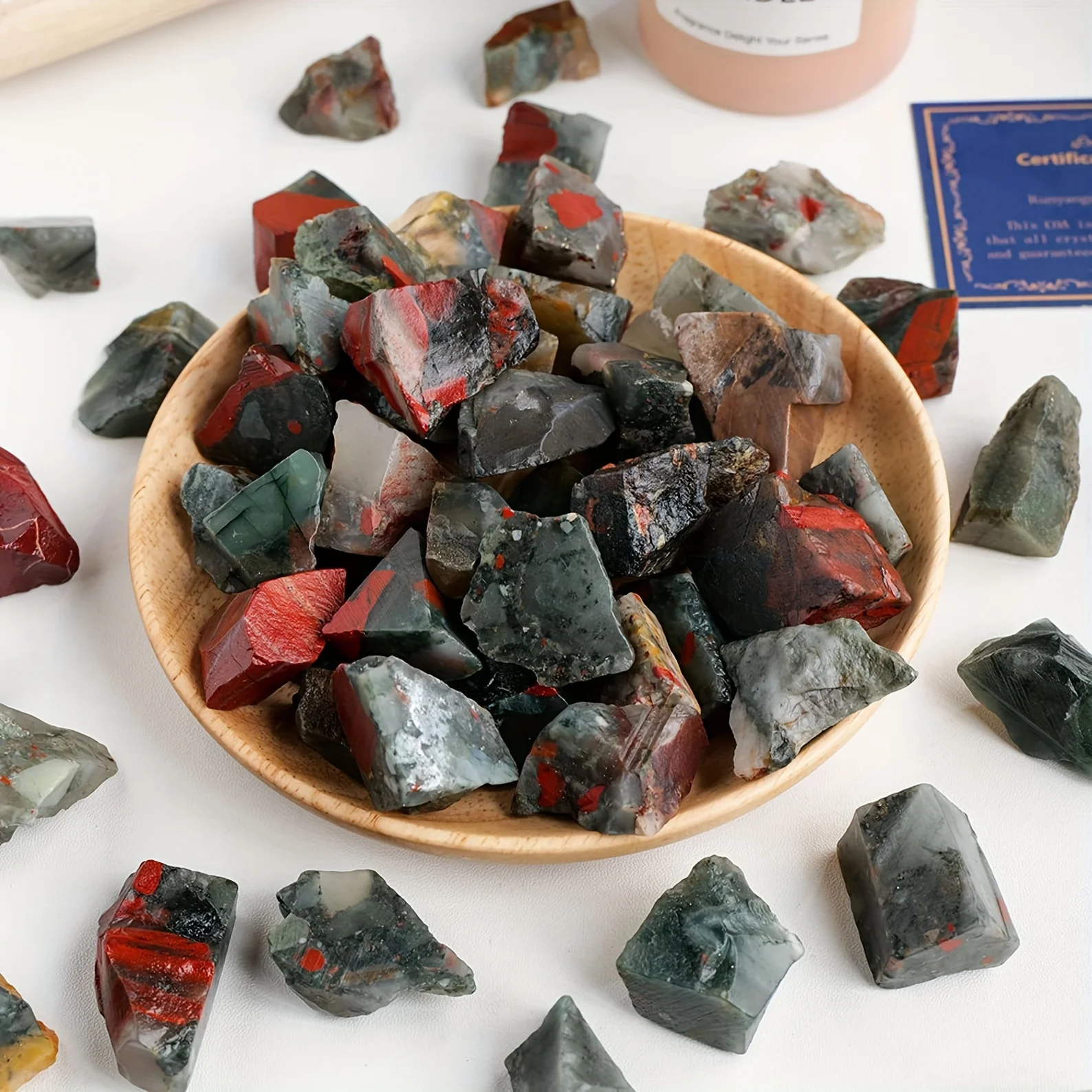 Natural African Blood Stone, African Blood Stone Aromatherapy Diffuser Stone, ,Interior Decorative Stone