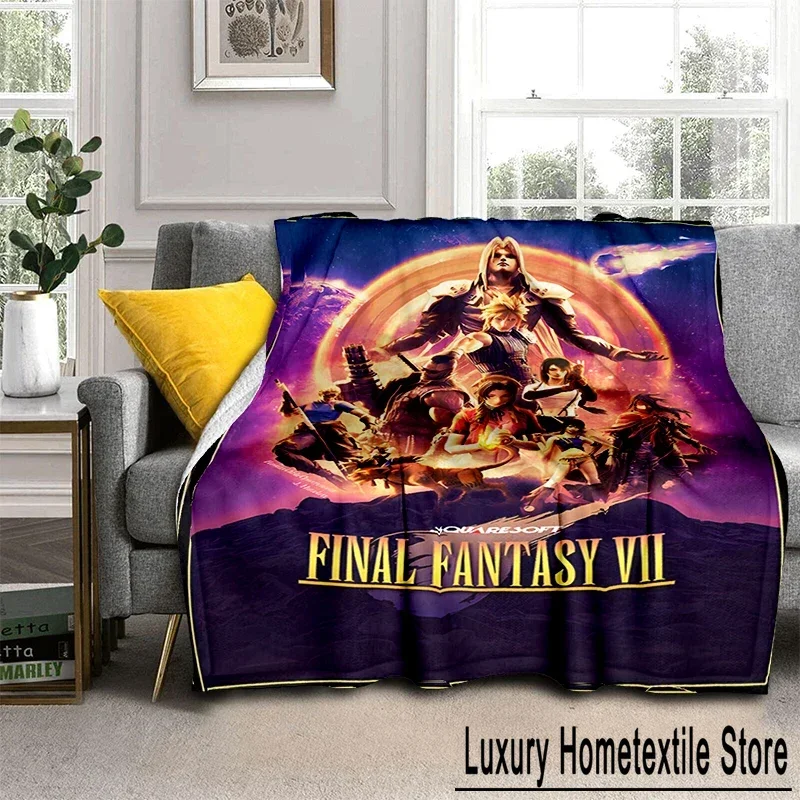 3D printed Art Blanket Flannel Anime Duvet Home Decorative Final Fantasy Spring/Autumn Fleece Blankets for Children Kids Bedding