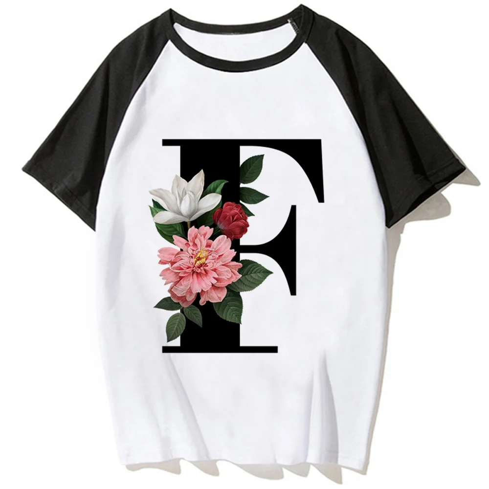 

26 Letter Printed Tee women streetwear top girl comic clothing