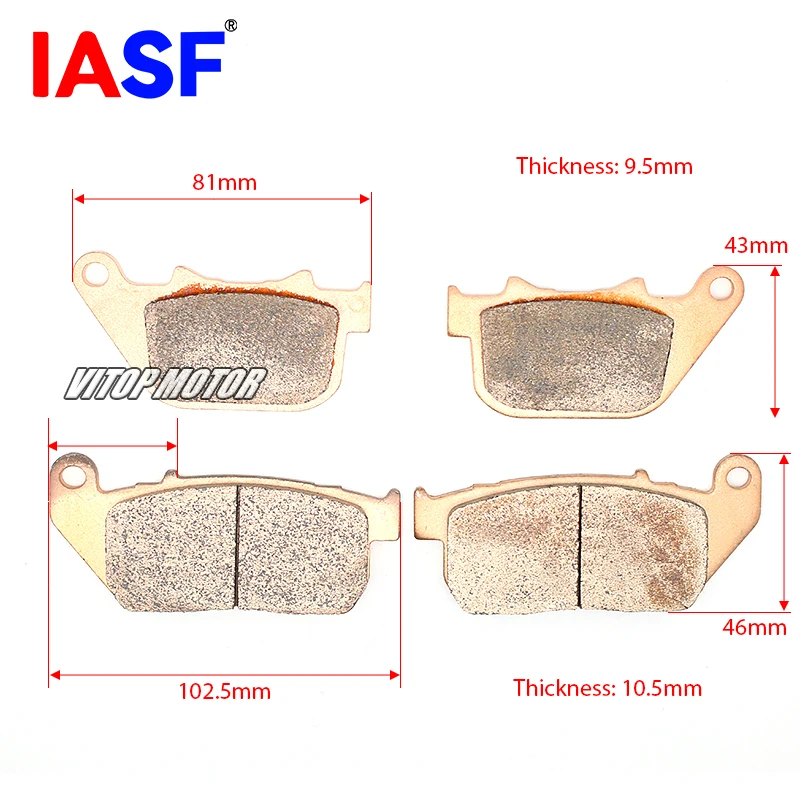 Fits for Harley Davidson 883 XL883L Superlow XL883N Iron 883 XL10 XL10C XL Sportster Custom 10 Front Rear Sintering Brake Pads