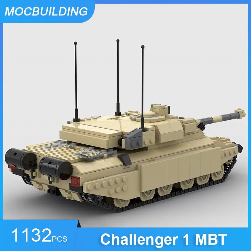 MOC Building Blocks Challenger 1 MBT & Leopard 2A7V Tank Model DIY Assemble Bricks Military Collection Display Xmas Toys Gifts