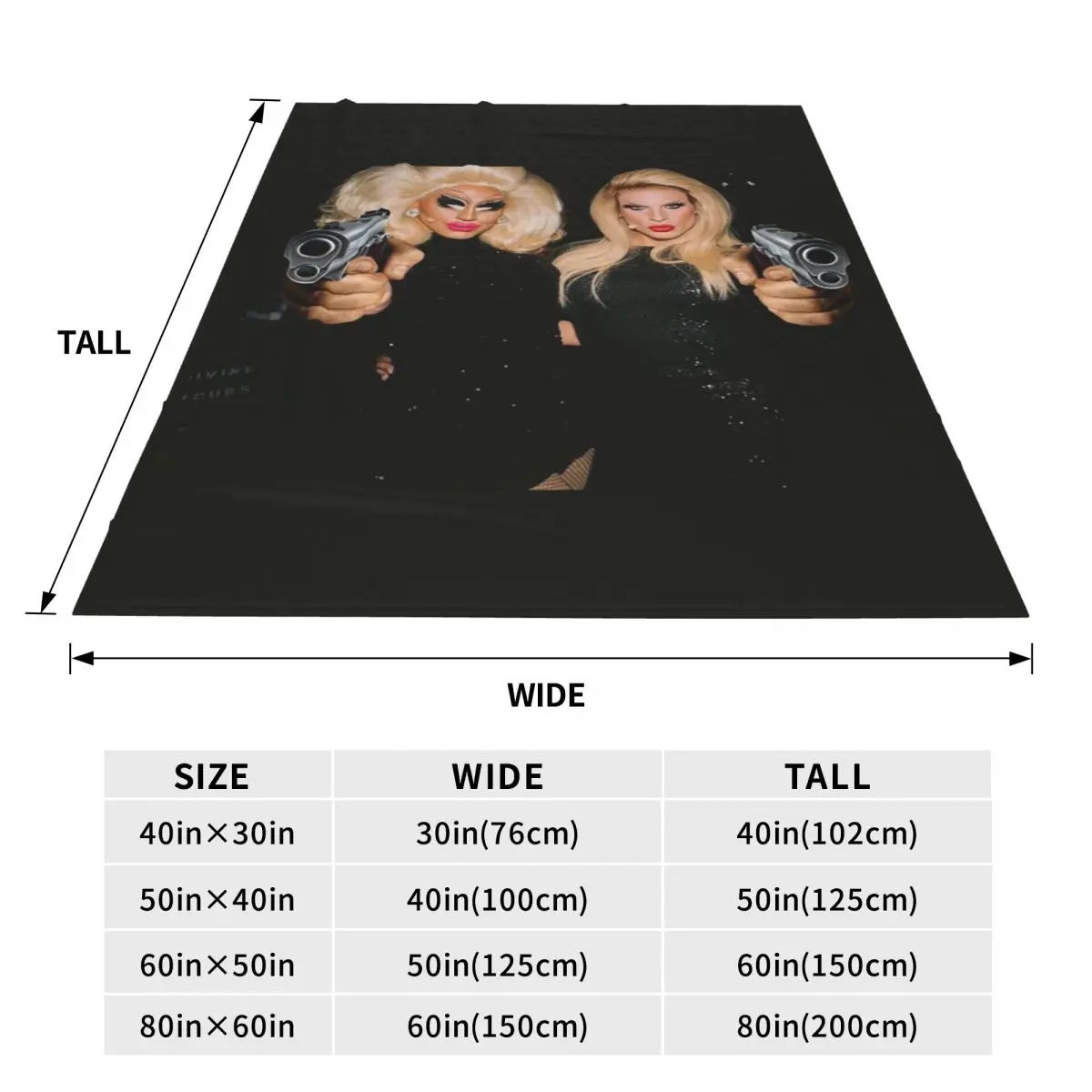 Trixie And Katya - Behind The Scenes - Dangerous Woman Meme Blankets Flannel Throw Blanket Bedspread for Bed Travel Home Couch