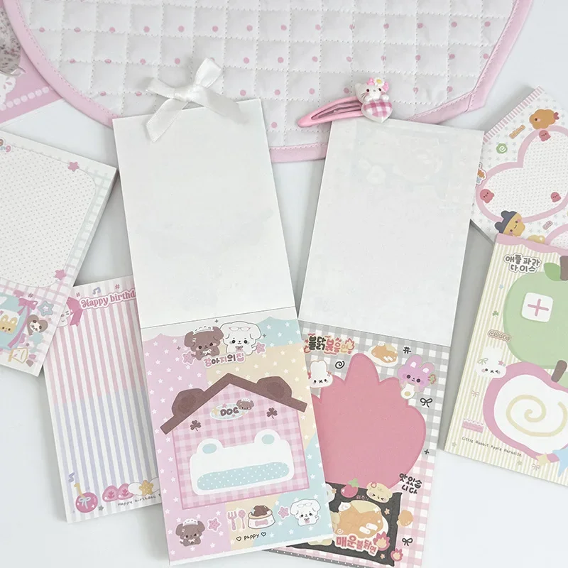 New Cartoon Notepad Cute Apple And Love Non-Adhesive Tearable Memo Journal Student High Good-looking Handheld Material Book