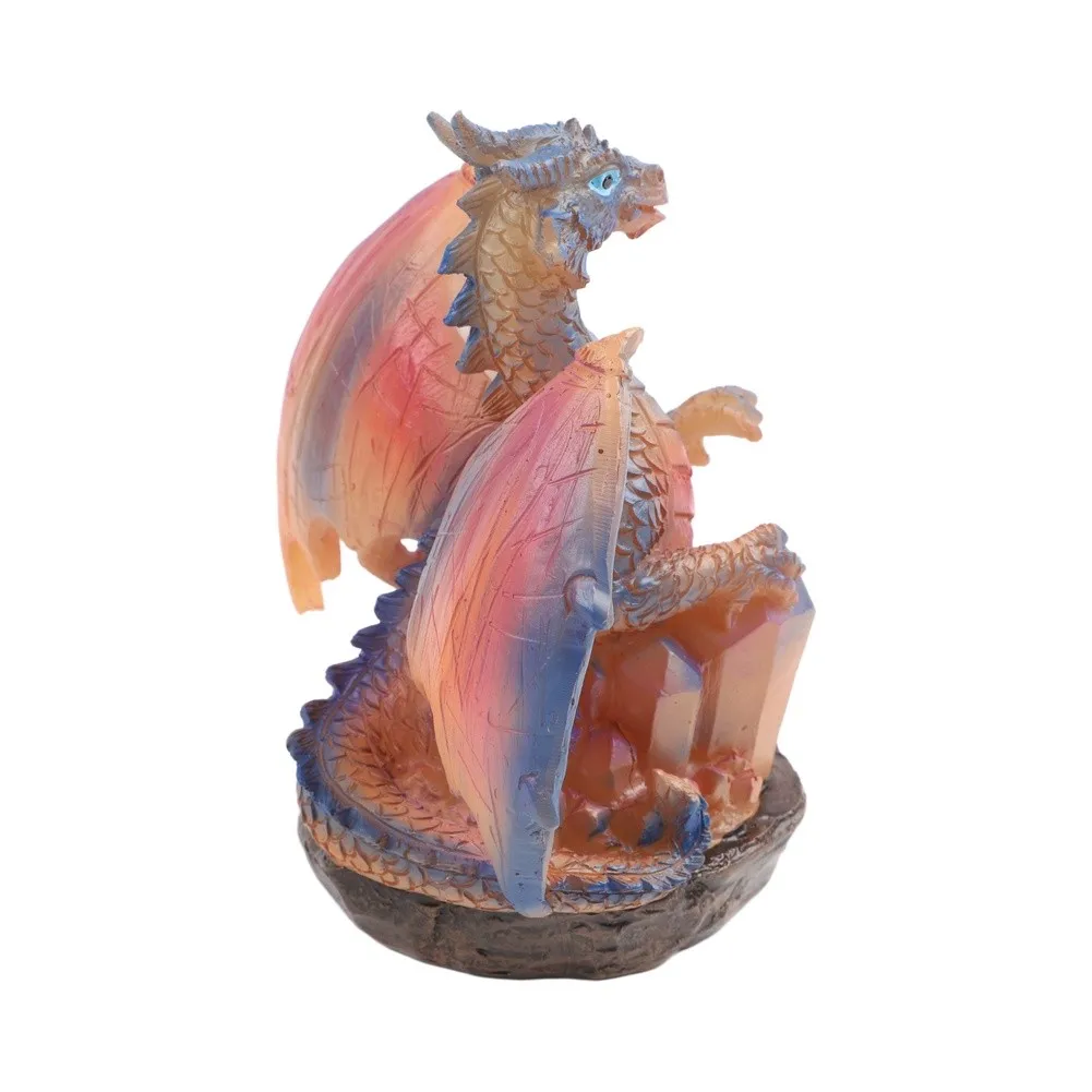 Hand Painted Dragon Solar Lamp for Exterior Decor Providing Ambient Glow in Garden Patio and Medieval Landscapes