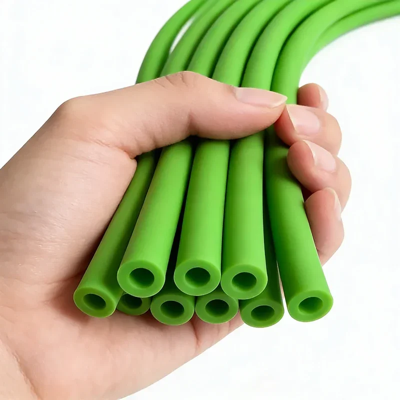 Grüner Latex-Gummischlauch, 1,6–8 mm, 1–5 m, kältebeständig, hochfest, reißfest, flexibler, reißfester, elastischer Schlauch für die Handwerksfertigung – Detail 6