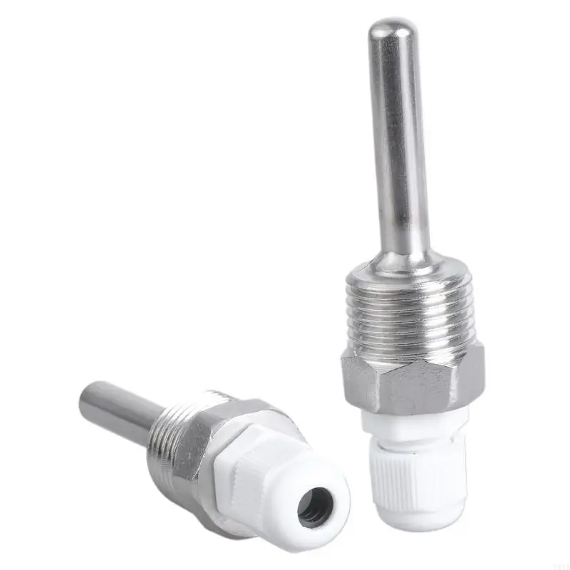 

Y51B 2PCS Датчики температуры нержавеющей стали. Погрузочные рукава дюйма 8x50 мм для точных измерений Точная подгонка