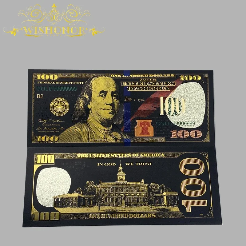 All Style America 100 Dollar Banknote New 100 Dollar in 24k Gold Plated For Collection