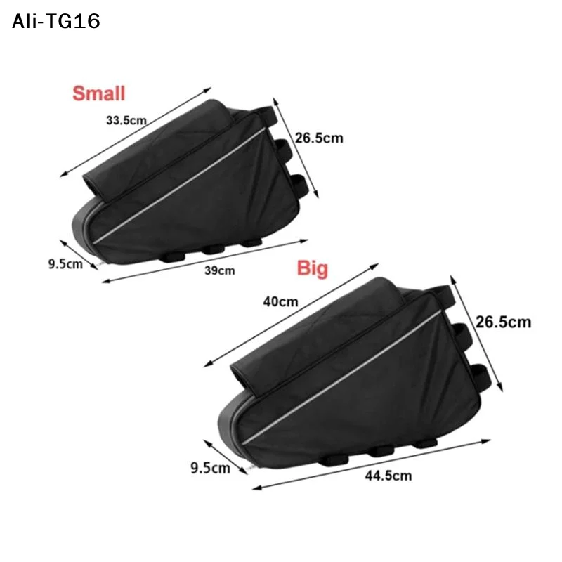 

【Aa1】【D11】Battery Bag For Electric Bicycle, 36V, 48V, 60V, 72V, E-bike, Triangular Bags For Black Bicycle Box