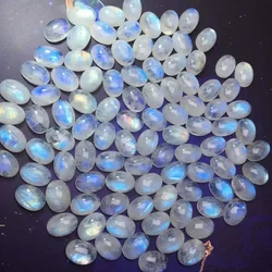 2pcs/lot Rainbow moonstone cabochon gemstone jewelry ring pendant fashion jewelry 10*14mm oval