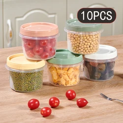 10Pcs Food Storage Containers Kitchen Accessories Rice Cereal Dispenser 500ml PP Boxes Microwave Fridge Jars To Preserved Foods