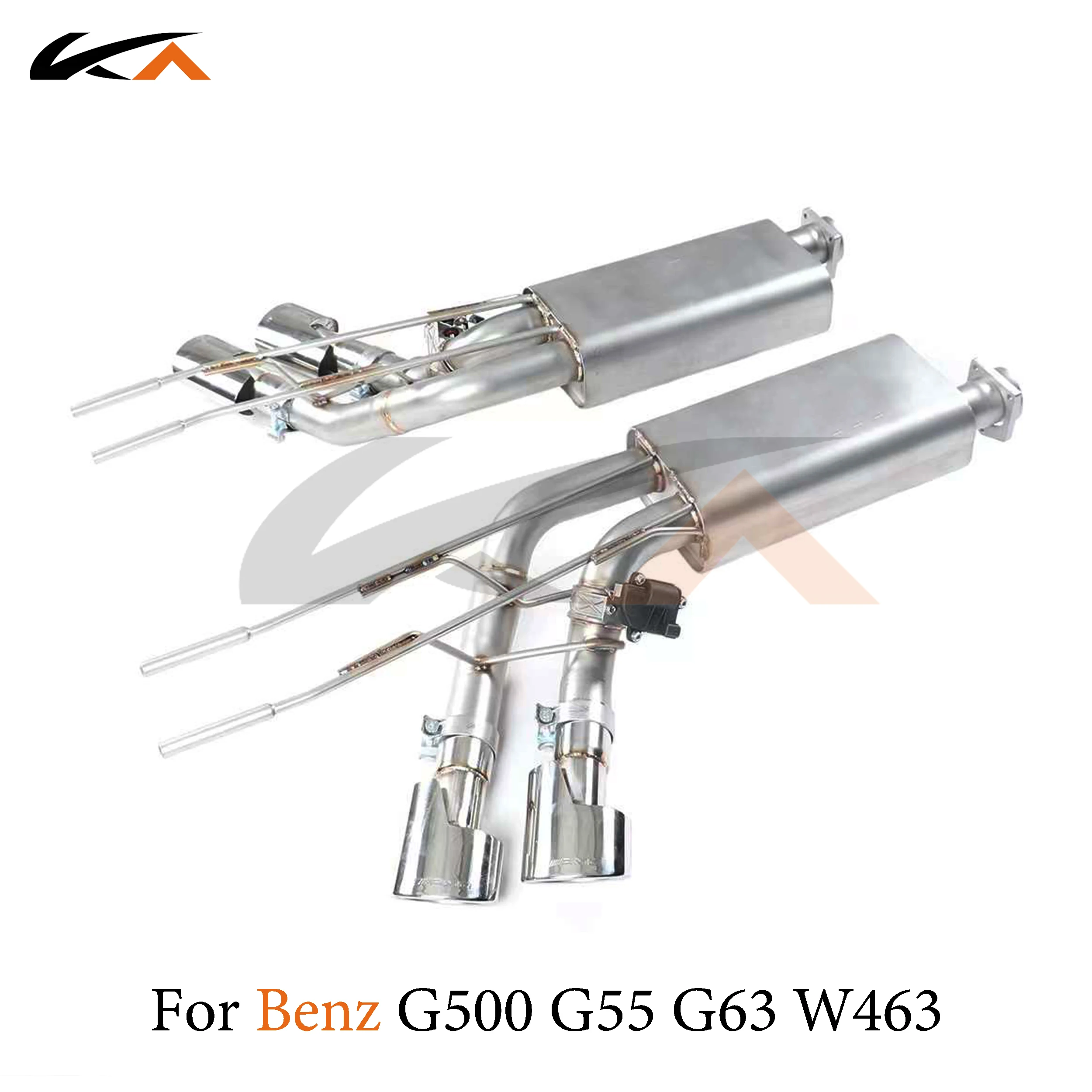 KA Tuning exhaust system stainless catback for Mercedes-Benz W463 G500 G55 G63 rear section performance muffler valve