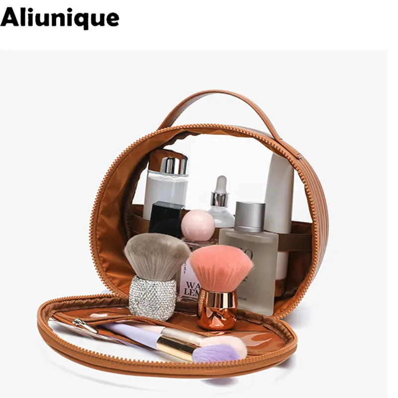 Trendy Large Capacity Waterproof Travel Toiletry Bag Handheld Makeup Brush Wash Bag Urban Simple Bathroom Dressing Table Home