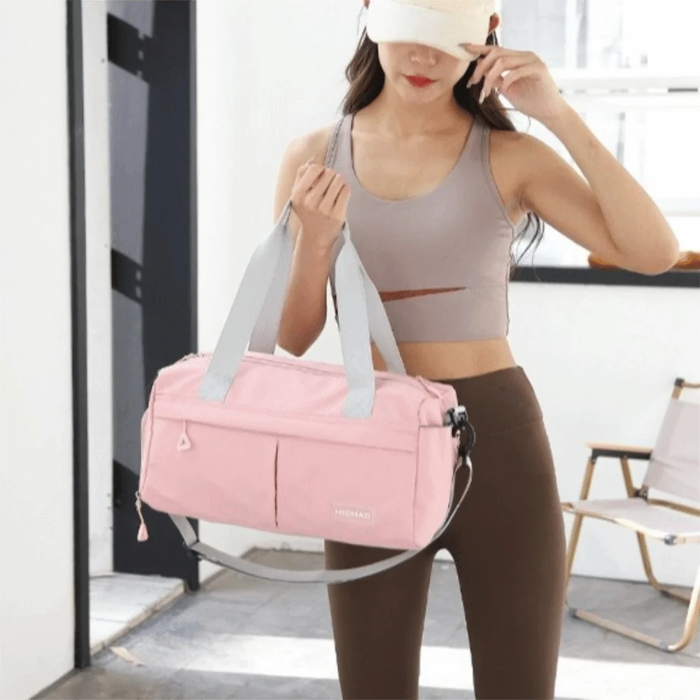 

Shoe Compartment Travel Duffel Bag Dry and Wet Separation Waterproof Fitness Shoulder Bag Nylon Large Capacity Swimming Tote Bag